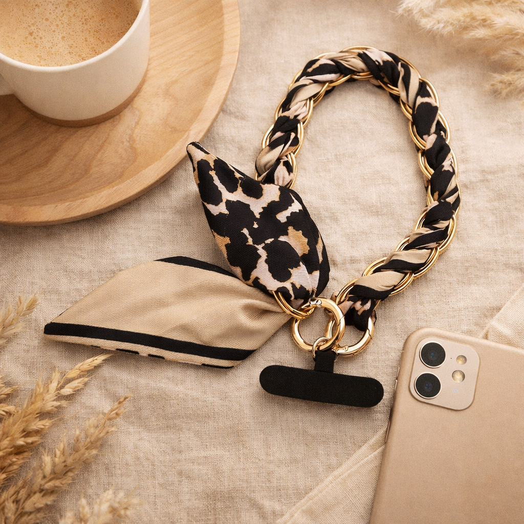 Sjaal in pantermotief telefoonkoord - Afbeelding 2