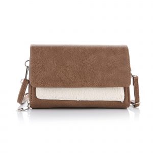 Bruine portemonnee schoudertas
