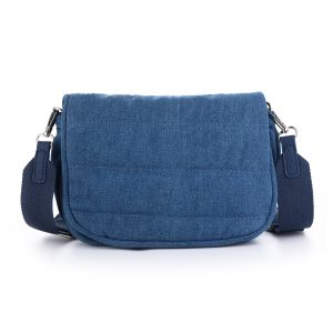Denim donkerblauwe schoudertas