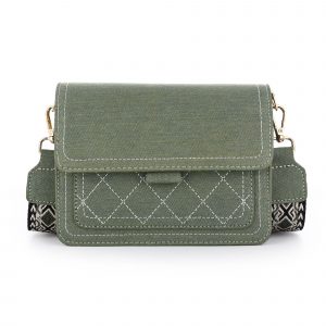 Denim groen schoudertas