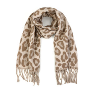 winter sjaal dames panterprint