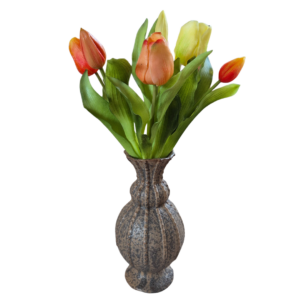 Real touch tulpen wit, peach, oranje - 30 centimeter