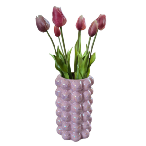 Real touch tulpen roze, paars - 47 centimeter