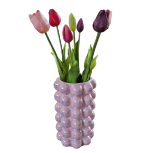 Real touch tulpen burgundy, fuchsia, roze - 47 centimeter