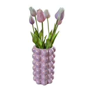 Real touch tulpen pastel roze, lila - 47 centimeter