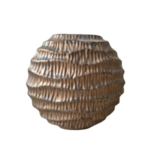 Vensterbank vaas bruin ribbel