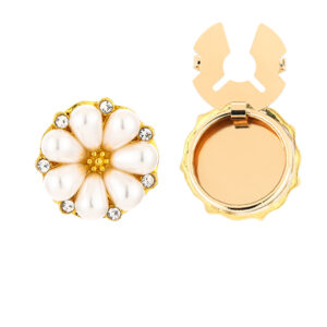 bloem van parels knopen clips