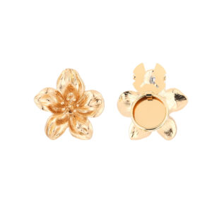 gouden bloem knopen clips