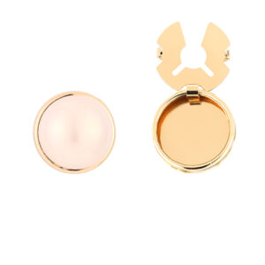 parel roze knopen clips