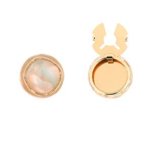 parelmoer roze knopen clips