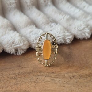 Ring Bohemian orange, beach stijl, stainless steel, dames ringen, verstelbaar