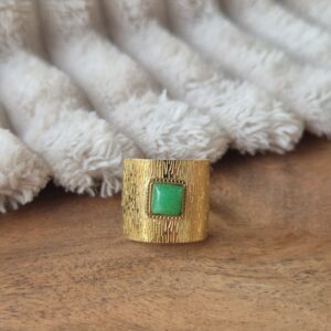 Ring Bohemian green, ibiza look, beach look, dames ringen, verstelbaar, cadeau tip