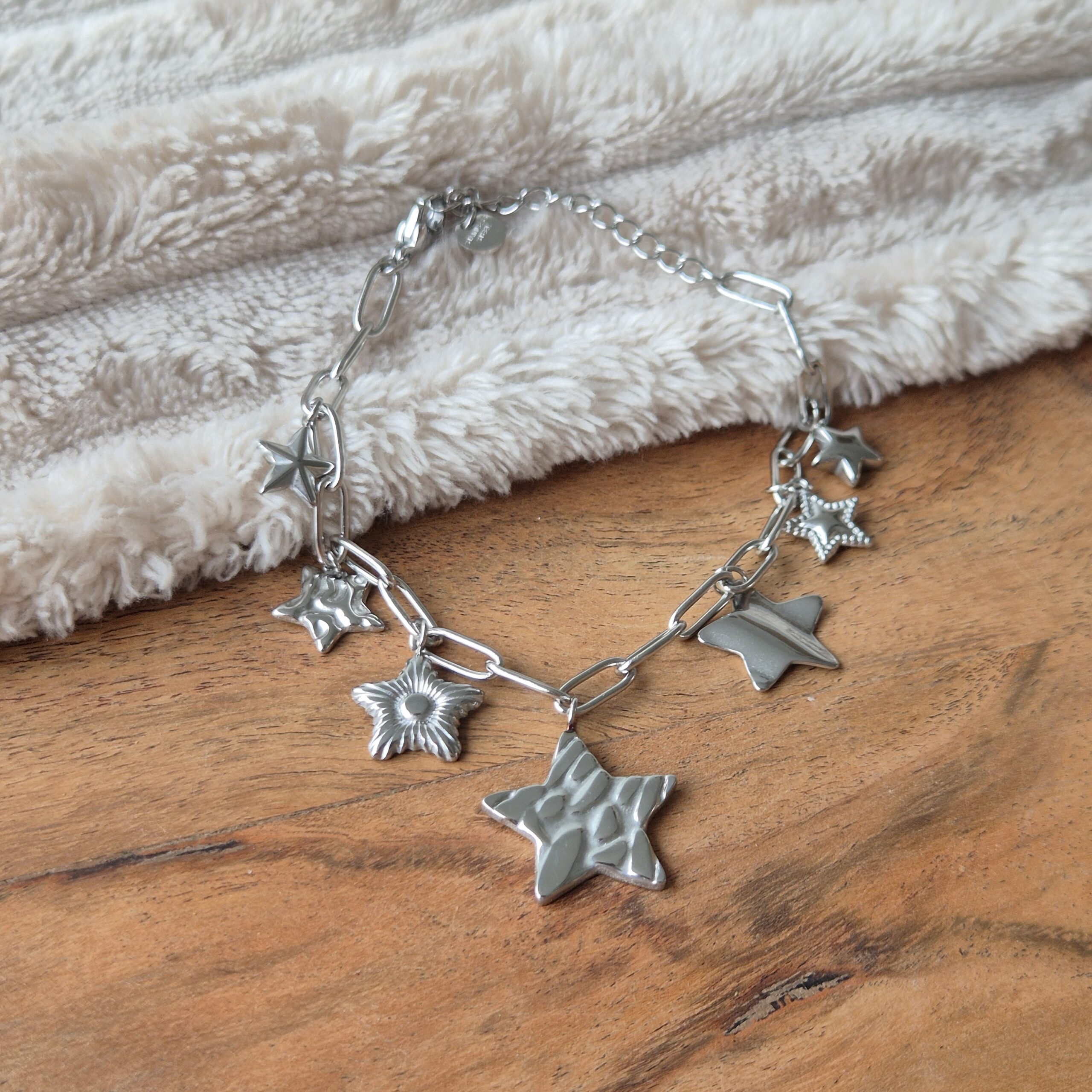 Bedelarmband sterren, jewellerly, stainless steel, webshop, lovely home by natalie