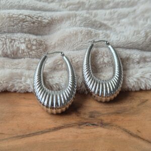 zilveren oorbellen, oorringen, hoops, statement oorbellen, brede oorbellen, chunky oorbellen, textured oorbellen, structuur oorbellen, glanzende oorbellen, dames oorbellen, trendy sieraden, fashion oorbellen, grote oorbellen, bold sieraden, everyday jewelry