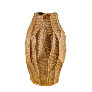 Organische vaas bruin M