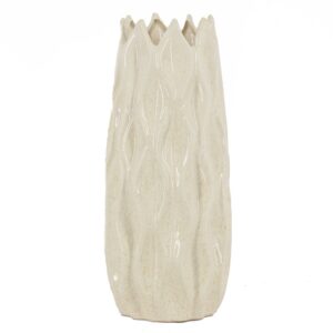 bloemen vaas, design vaas, keramische vaas, keramiek vaas, beige vaas, beige keramiek vaas, hoge vaas, hoge bloemenvaas, moderne vaas, sculptuur vaas, decoratieve vaas, unieke vaas, design woonaccessoire, trendy woondecoratie, interieur accessoire, moderne woondecoratie, minimalistische vaas, neutrale woondecoratie, structuur vaas, reliëf vaas, kunstzinnige vaas, stijlvolle vaas, vaas voor bloesemtakken, vaas voor zijden bloemen, decoratie voor tafel, decoratie voor kast, decoratie voor plank, Scandinavische woondecoratie, design object vaas, elegante interieur decoratie